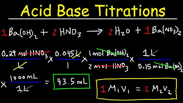 Acid Base Titration Problems, Basic Introduction, Calculations, Examples, Solution Stoichiometry