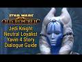 SWTOR: Jedi Knight - Neutral Loyalist (Gray) | Yavin 4 Story [Dialogue Guide]