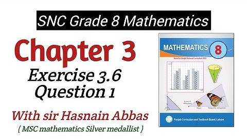 math class 8 exercise 3.6  Question 1 full SNC PCTB | finding surface area  of a cone