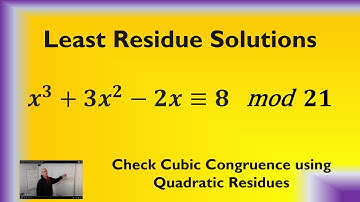 Use Quadratic Residues to Solve a Cubic Residue Modulo 21