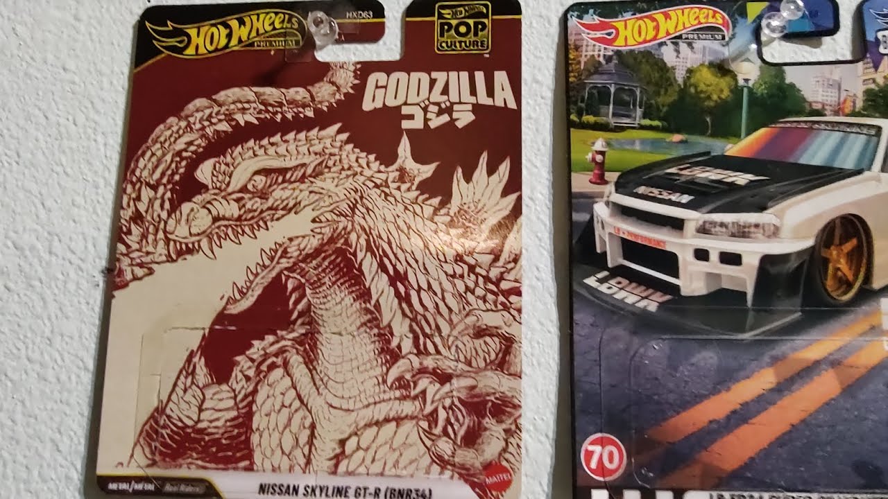 Godzilla 5台セット ゴジラ GT-R BNR34 ホットウィール ポップ