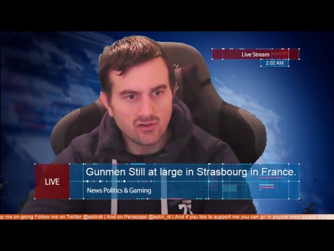 Gunmen Still at large in Strasbourg in France.