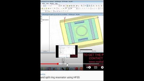Antenna design for a defected ground split ring resonator using HFSS