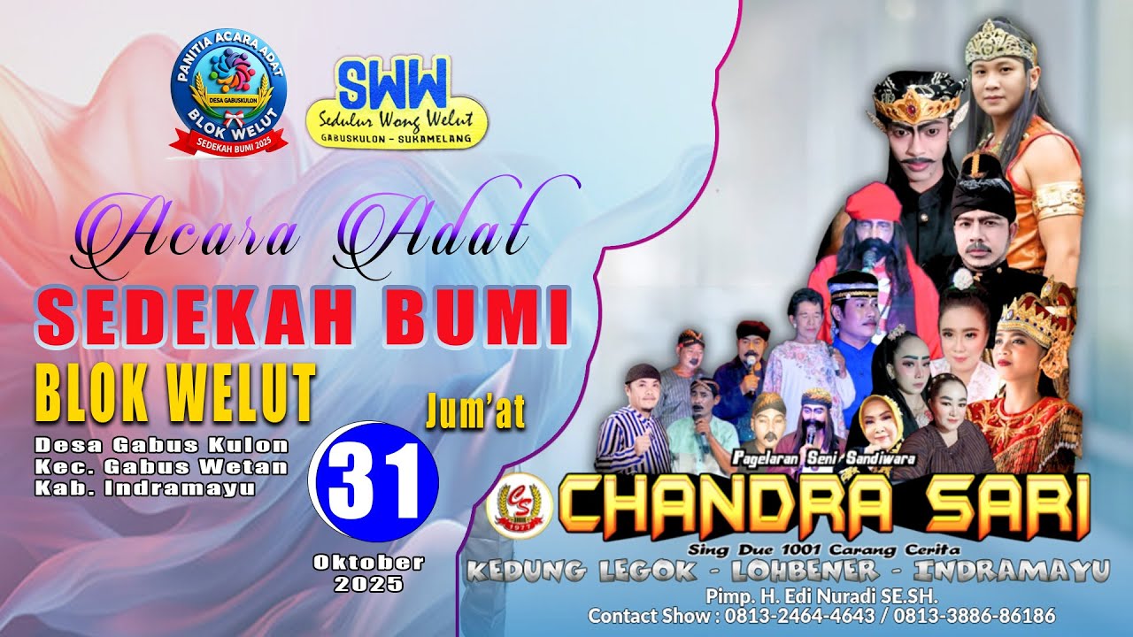 Live Malam Chandra Sari | Adat Desa Sedekah Bumi BLOK WELUT | Jum'at  31-10-2025  | Gabus Kulon