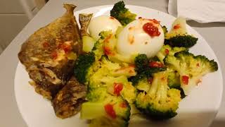 BROCCOLI FISH EGG FOR LUNCH BROCCOLI FISH EGG FOR LUNCH