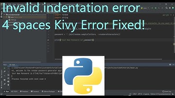 Invalid Indentation 4 Spaces Error Fixed!