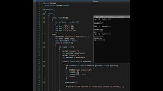 C# Console Login App