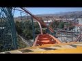 Goliath Front Seat on-ride HD POV Six Flags Magic Mountain