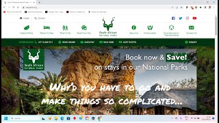 A quick guide to using the SANParks website and online booking system