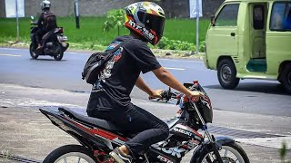 STORY WA SATRIA FU ROAD RACE BAGUS MODIFNYA DJ JAWA ANGKLUNG SANTAI BASSNYA