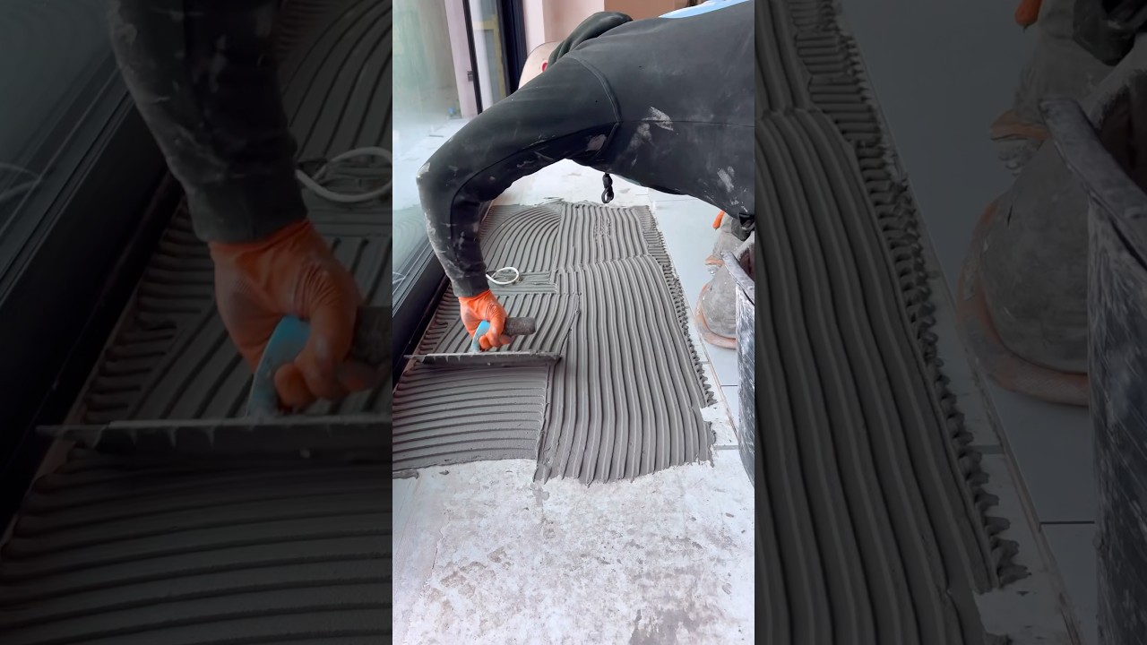 How To Lay Porcelain Tiles Like A Pro  #how #howto #shorts #floor #diy #tips #tiled #construction