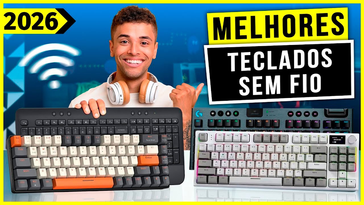 Os 5 MELHORES Teclado Sem Fio / Teclado Wireless Em 2026!