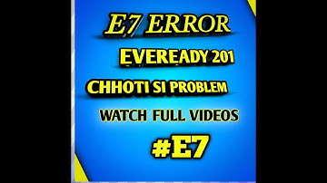 E7 ERROR IN INDUCTION