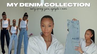 MY DENIM JEANS COLLECTION | RECOMMENDATIONS + INSPO | EARLY SPRING | ZARA + AGOLDE + MORE