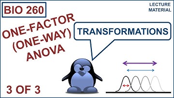 One-factor ANOVA (one-way ANOVA): Transformations