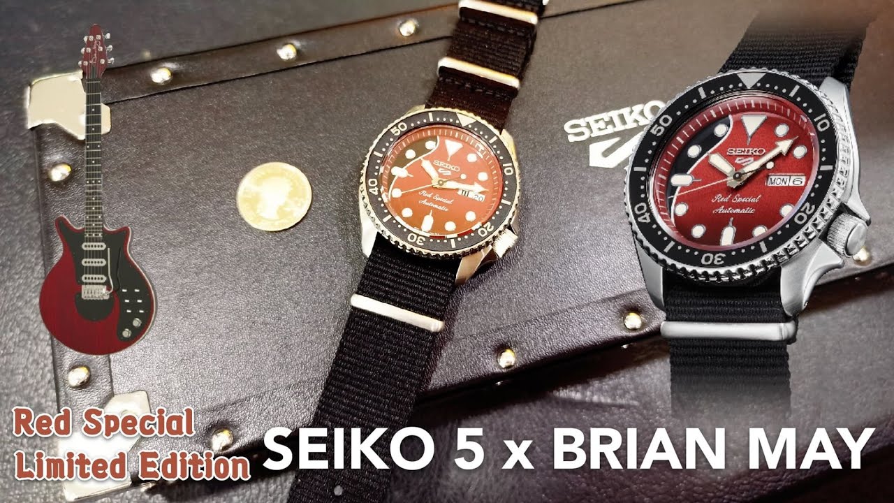 SEIKO x Brian May | Collaboration | Limited Edition | New Seiko 5 Guitar  Red Special - YouTube