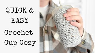 Crochet Cup Cozy With Bottom Tutorial: Cozy Up Your Coffee Routine with this Koozie! by Pretty Darn Adorable Crochet Tutorials 11,376 views 8 months ago 12 minutes, 28 seconds