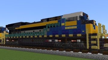 Minecraft CSX 1869 Chesapeake & Ohio Heritage Unit Locomotive Tutorial