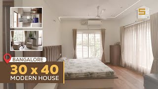 30x40 Modern House Tour In Bangalore | West Facing House With G 2 Floors