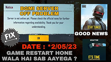 BGMI Server is not online yet. Please check the official news notice || Bgmi login problem today fix