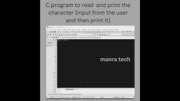 C program to read  and print the character/input from the user and then printit #cprogramming#shorts