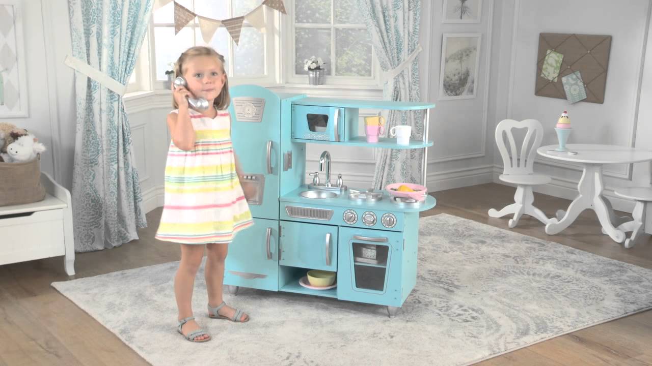 Kidkraft blue vintage kitchen youtube
