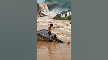 Chú Chó Dũng Cảm Giúp Cô Bé Thoát Khỏi Nước Lũ #funny #shorts