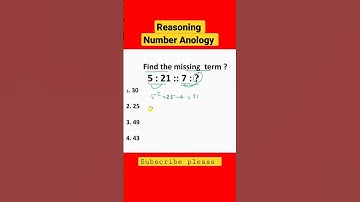 5:21::7:? /Find the missing term? /Reasoning Number anology/#maths #mathshorts #shorts #ssc