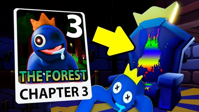 CHAPTER 3 FIM DO AZUL BABÃO NOVO FINAL RAINBOW FRIENDS CAPÍTULO 3 NOVOS  MONSTROS NOVOS JUMPSCARES 