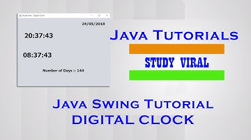 Java Swing - Digital Clock or Watch (Show System Time and Date) - Study Viral