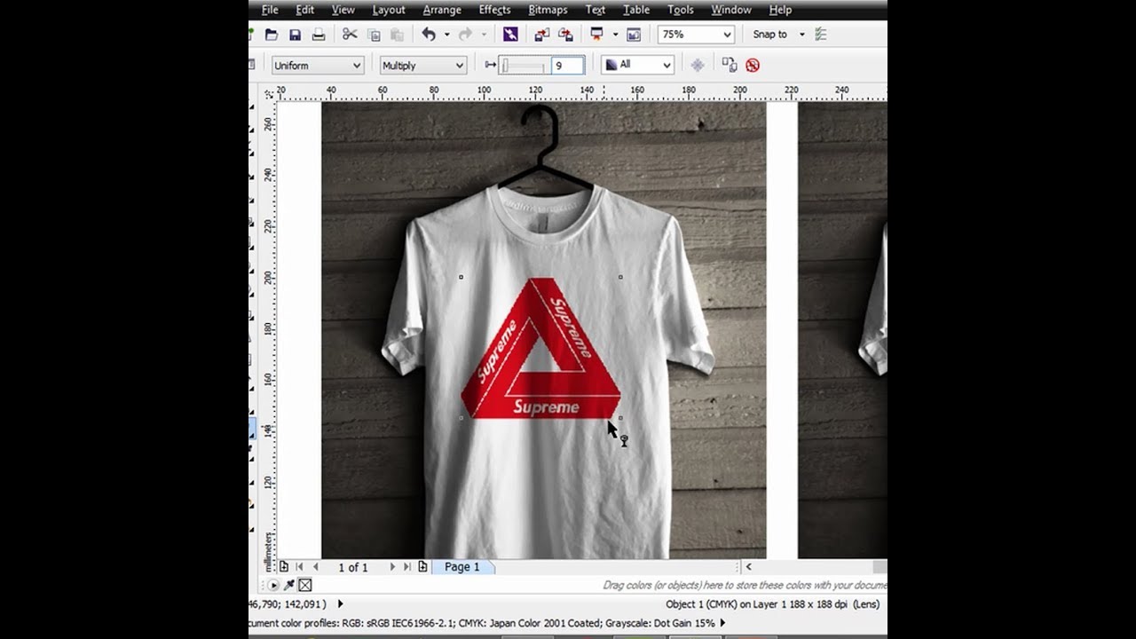 Cara Membuat Mockup Kaos Di Coreldraw - YouTube