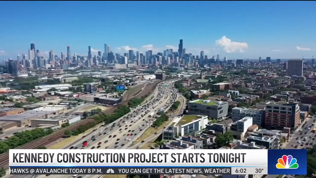 Kennedy Expressway Lane Closures Start Monday - YouTube