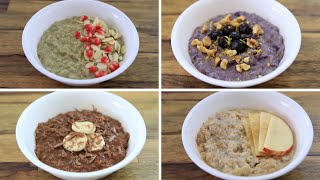 4 easy and healthy oatmeal porridge recipes. breakfast recipes that
will help you to start your day with great energies. all of these are
veg...