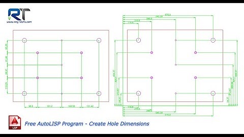 Free AutoLISP Program - Create Hole Dimensions