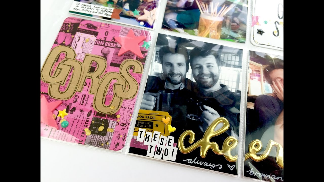 Project Life Scrapbooking Process Video ~ April Mark's Birthday scrapbooking tarjetas