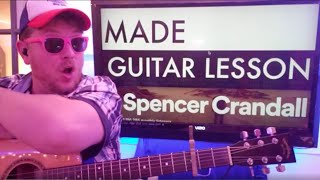How To Play Made - Spencer Crandall Guitar tutorial (Beginner lesson!)