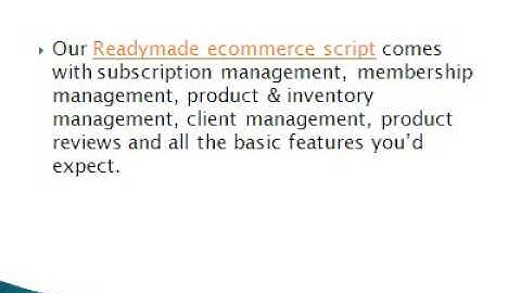ecommerce Script, Readymade ecommerce Script