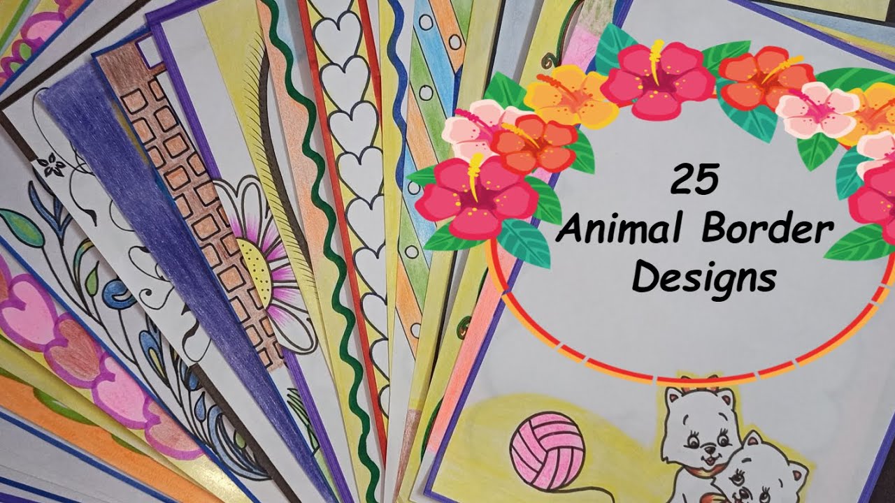 25 Animal Border Designs | Borders For School Projects | Best Animal |  Attractive | Borders On Pages - YouTube