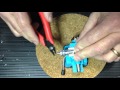 Solder PL-259 onto LMR-400UF using a cable prep tool