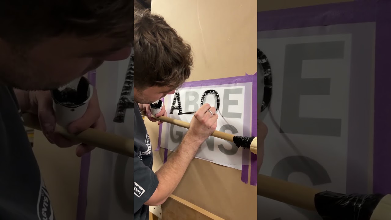 Traditional Sign Painting #shorts #art