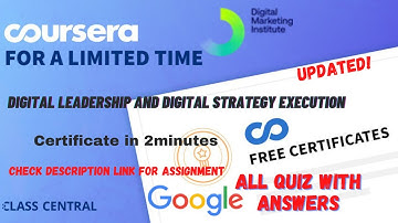 Digital Leadership and Digital Strategy Execution,(week1-4) All Quiz Answers.#coursera #quiztime