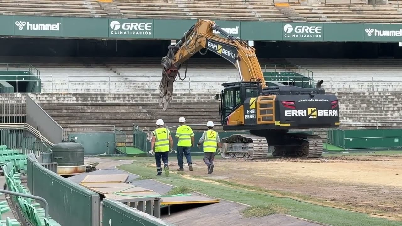 El nuevo Benito Villamarín, en marcha 👷‍♂️ Arrancan los trabajos de demolición de Preferencia