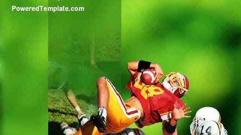 Gridiron Football PowerPoint Template by PoweredTemplate.com