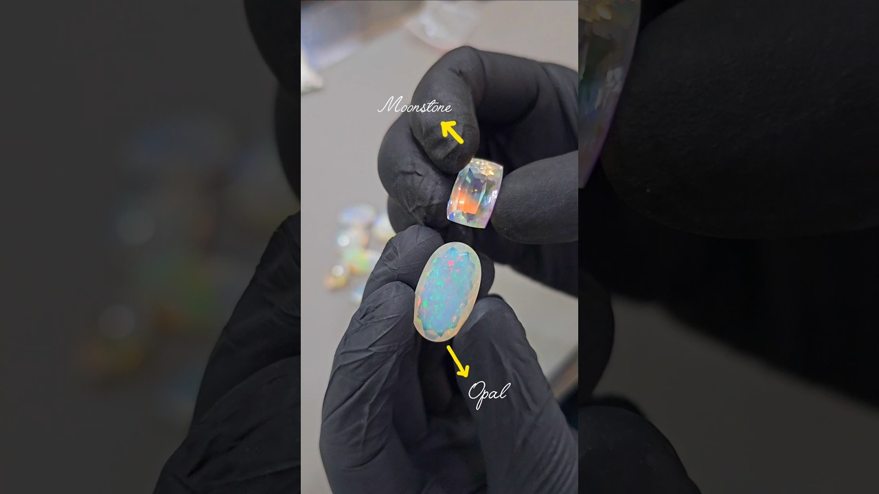 Rainbow Moonstones vs Ethiopian Opal