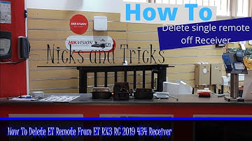 How to delete a ET remote from a ET RX3 2019