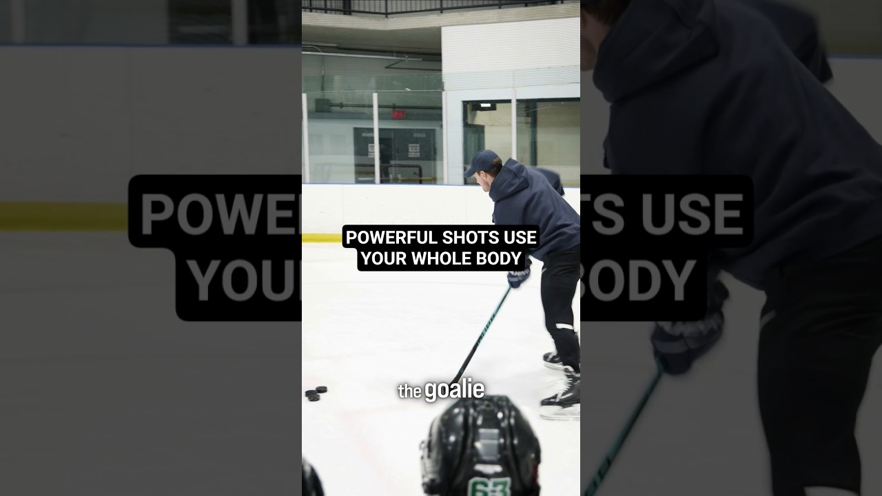 POWERFUL SHOTS USE YOUR WHOLE BODY #hockeycoaching #hockeytraining
