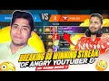 Breaking 88 winning streak streak of ski sabir  angry youtuber   garena free fire max