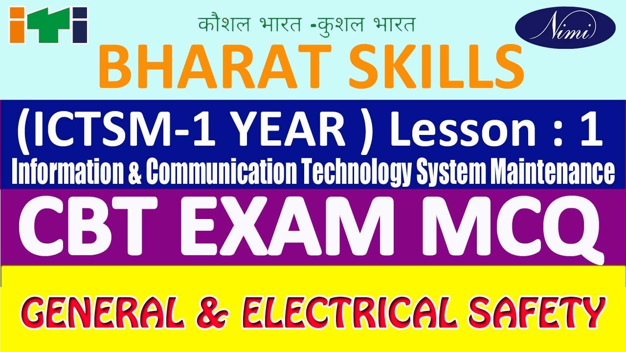 Lesson 1 GENERAL AND ELECTRICAL SAFETY MCQ,ICTSM MCQ, ITI MCQ,ICTSM