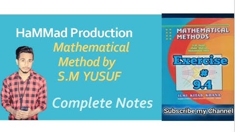 (Ex 9.4) Exact Differential Equations of 1st Order || HaMMad Production