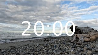 20 Minute Timer  Wave Sounds and Relaxing Music Classroom Timer